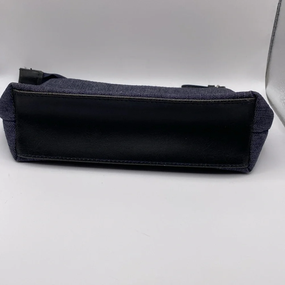 Frankie & Johnnie Vegas Embroidered Denim Makeup Case‎ Clutch Bag